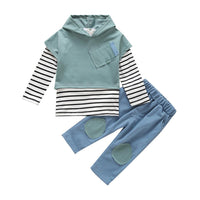 Girls 3PCS Stripe Long Sleeve Top & Short Sleeve Vest & Pants Wholesale - PrettyKid