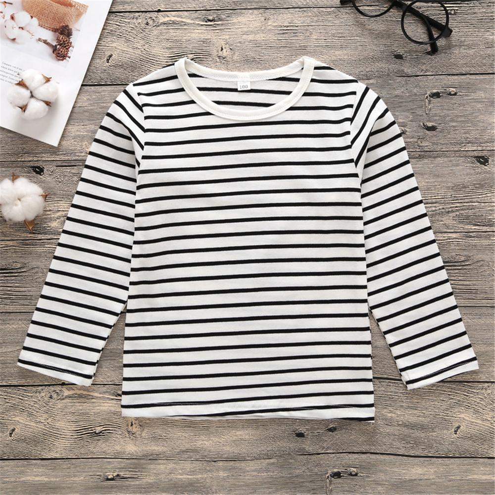 Girls 3PCS Stripe Long Sleeve Top & Short Sleeve Vest & Pants Wholesale - PrettyKid
