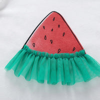 Baby Girls Watermelon Print Top & Watermelon Allover Mesh Skirt - PrettyKid