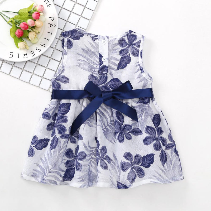Toddler Girls Flowers Print Dress - PrettyKid