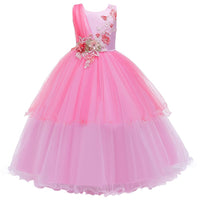 Girls Prom Dress Long Princess Tutu Skirt Children Performance Clothes - PrettyKid