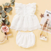 Grow Girl Double-layer Lace Top & Super Short - PrettyKid