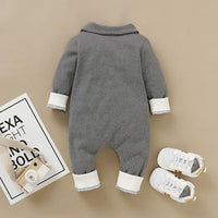 Solid Bow Decor Jumpsuit for Baby Children's clothing wholesale - PrettyKid