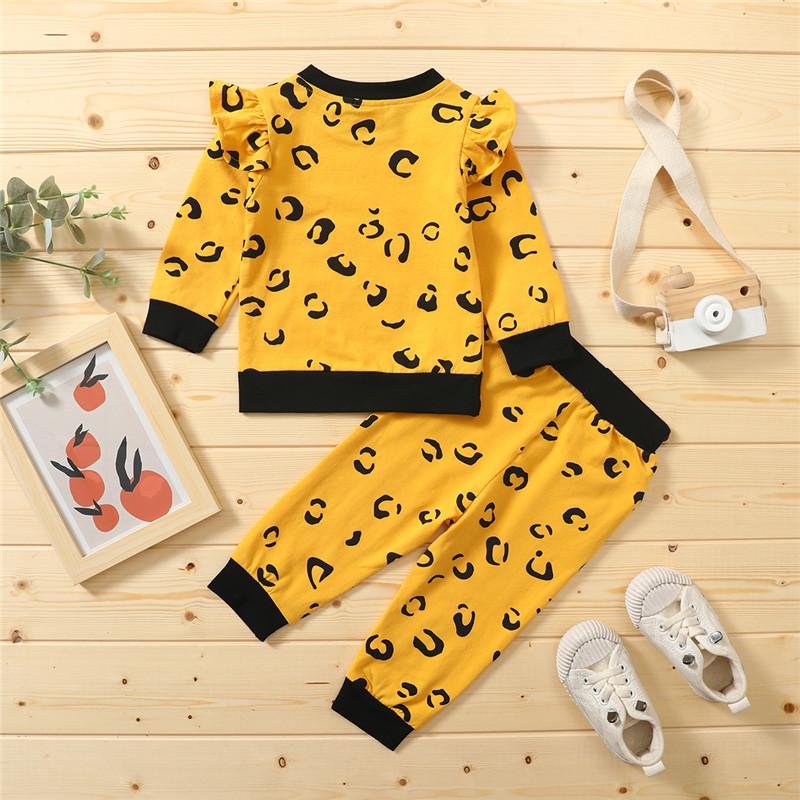 2-piece Leopard Suit for Toddler Girl - PrettyKid