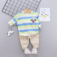 2-piece Bear Pattern Sweatshirts & Pants for Children Boy - PrettyKid