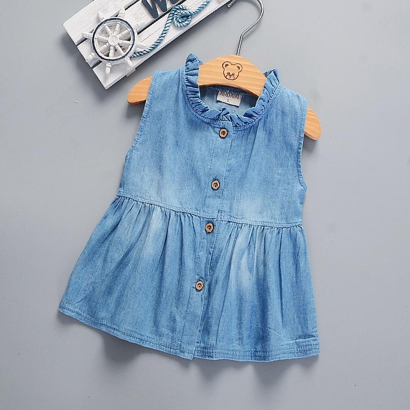 Fashion Cute Denim Dress - PrettyKid