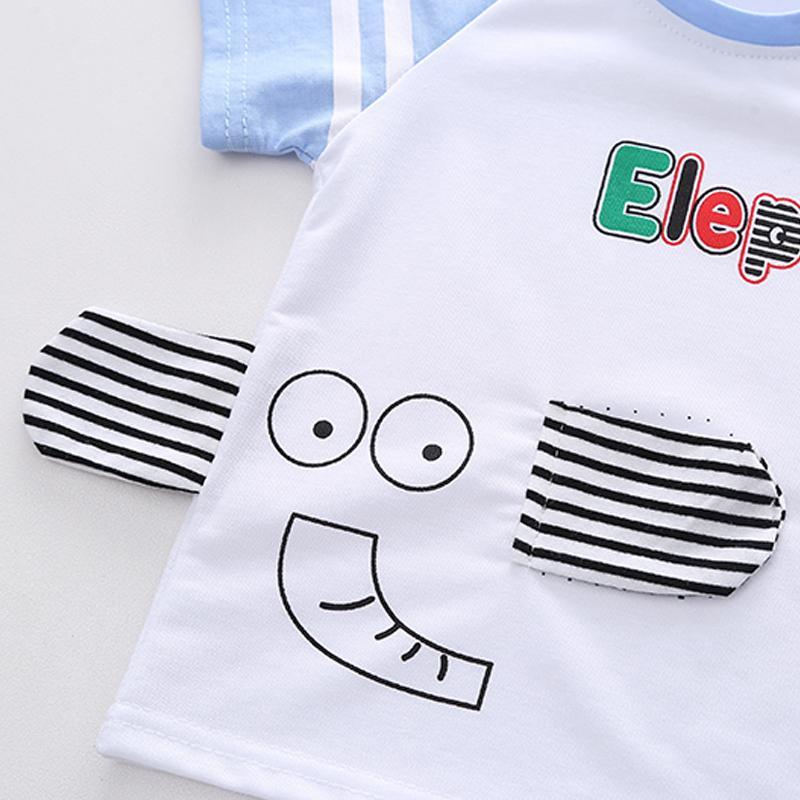 Toddler Boy Cartoon Pattern Summer T-Shirt & Shorts Wholesale Children's Clothing - PrettyKid