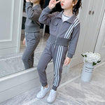 2-piece Stripes Coat & Pants for Girl - PrettyKid