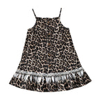 18months-6years Toddler Girl Dresses Leopard Print Lace Suspender Children's Clothing Girl Summer Dress Fashion Girls Dress - PrettyKid