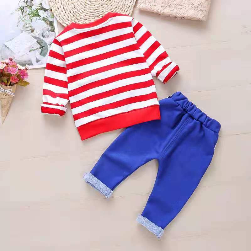 2-piece Bear Pattern Sweatshirt & Pants for Toddler Boy Wholesale Children's Clothing - PrettyKid