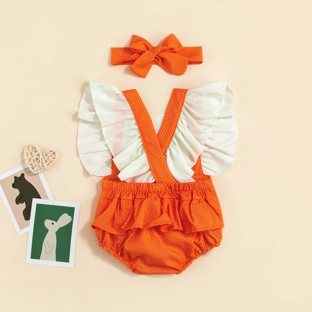 3-18months Baby Onesies Children's Clothing Baby Girl Summer Romper Cartoon Embroidery Jumpsuit - PrettyKid