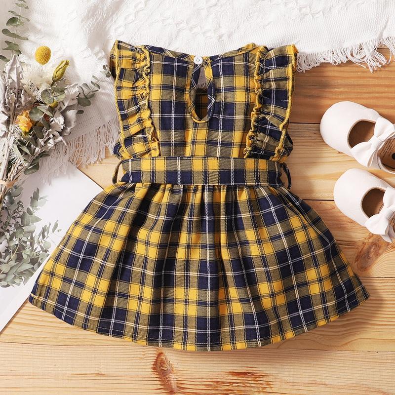 Baby Girl Plaid Ruffle Dress - PrettyKid