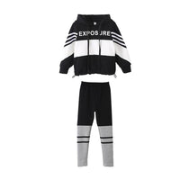 2-piece Color-block Hoodie & Pants for Girl - PrettyKid