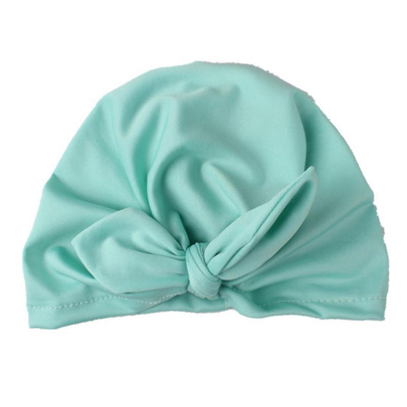 Solid Baby Turban with Bow Basin Children Woolen Hat Children's Clothing - PrettyKid