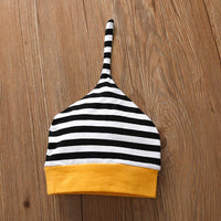 3pcs Creative Letter Printed Stripe Color-block Bodysuit Wholesale children's clothing - PrettyKid