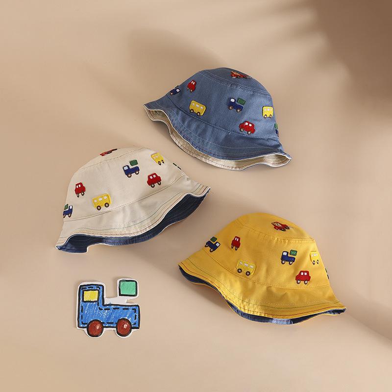 Boy Cartoon Car Print Bucket Cap Children's Clothing - PrettyKid