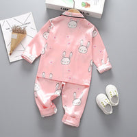 2-piece Rabbit Pattern Pajamas for Toddler Girl Children's Clothing - PrettyKid