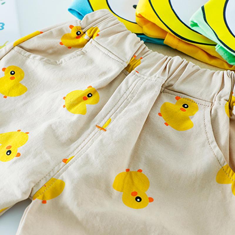 Toddler Boy Duck Print T-shirt & Duck Print Shorts - PrettyKid