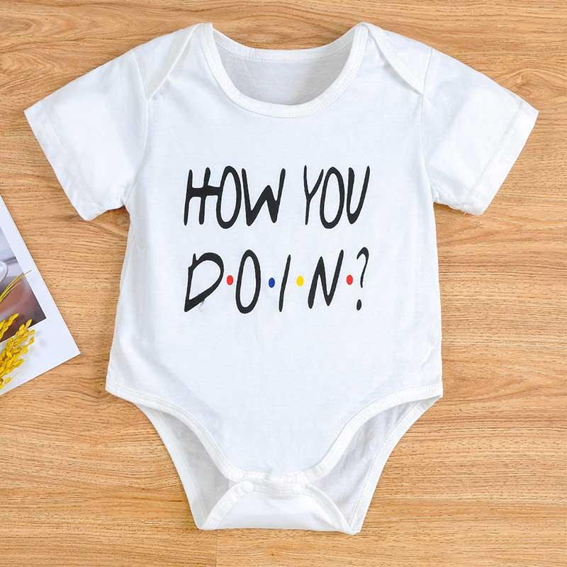 Baby Love Letter Cotton Summer Bodysuit - PrettyKid