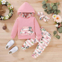 3-piece Headband & Sweatshirt & Pants for Baby Girl - PrettyKid