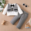 Wholesale Baby Color-block Bow Knot T-Shirts & Pants in Bulk - PrettyKid