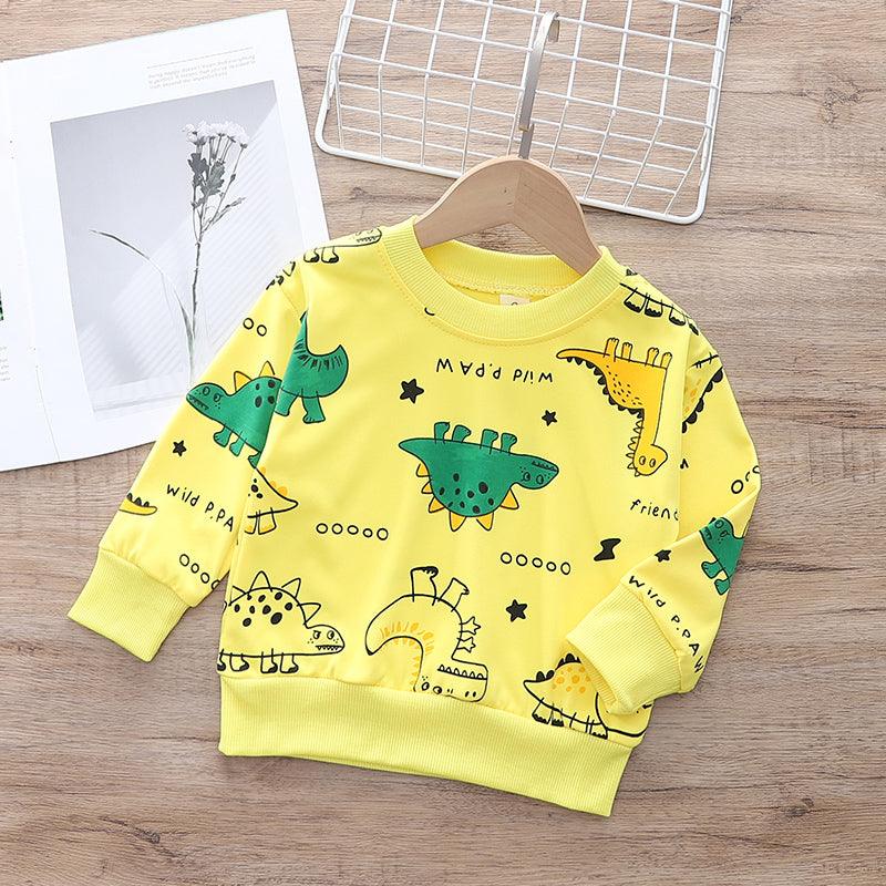 Toddler Boy Bear Pattern Long Sleeves T-shirt - PrettyKid