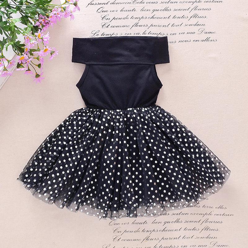 Trendy Stars Print One Shoulder Mesh Dress Children's Clothing - PrettyKid