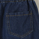 wholesale kids shorts Kid Girl Denim Multi-button Decorative Trousers - PrettyKid