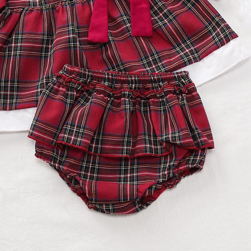 2-piece Plaid Dress & Shorts for Baby Girl - PrettyKid