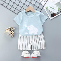 2pcs Cute Prints T-shirt and Pants No Shoes - PrettyKid