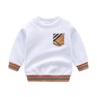 Plaid Pattern Sweatshirts for Children Boy - PrettyKid