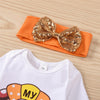 Baby Girls 4-Piece Turkey Day Romper & Tulle Skirt Baby Wholesales - PrettyKid