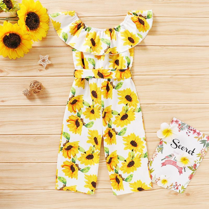 Floral Printed Overalls for Toddler Girl - PrettyKid