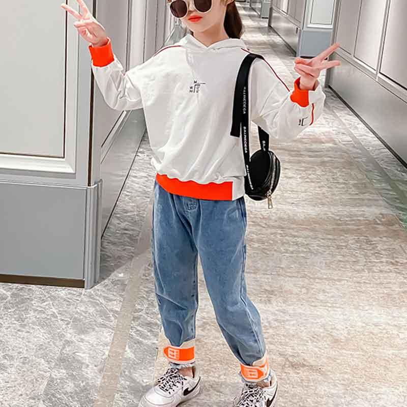 2-piece Solid Hoodie & Pants for Girl - PrettyKid