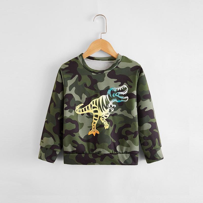 Dinosaur Pattern Camouflage Sweatshirts for Children Boy - PrettyKid