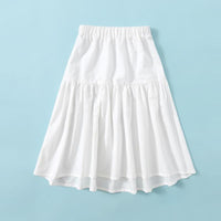 Girl Solid Color Tiered Skirt - PrettyKid