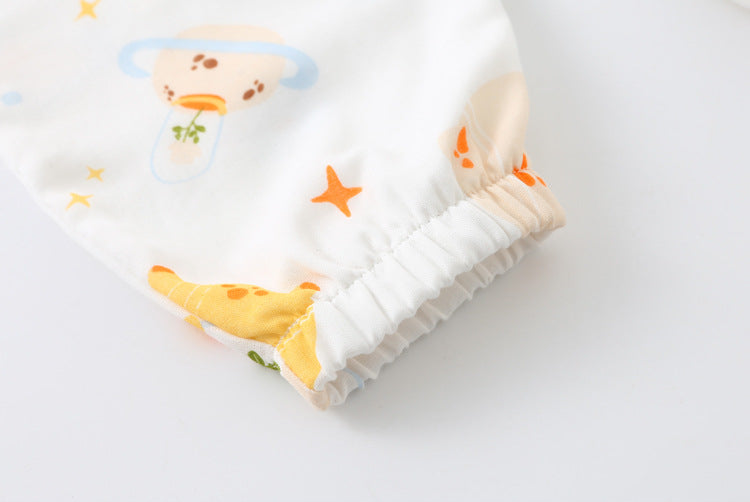 Spring and Autumn Cartoon Printed Gauze Baby Split Kick Proof Quilt Sleeping Bag - PrettyKid