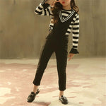 2-piece Striped Top & Overalls for Girl - PrettyKid
