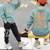 2-piece Letter Pattern Sweatpants & Pants for Boy - PrettyKid