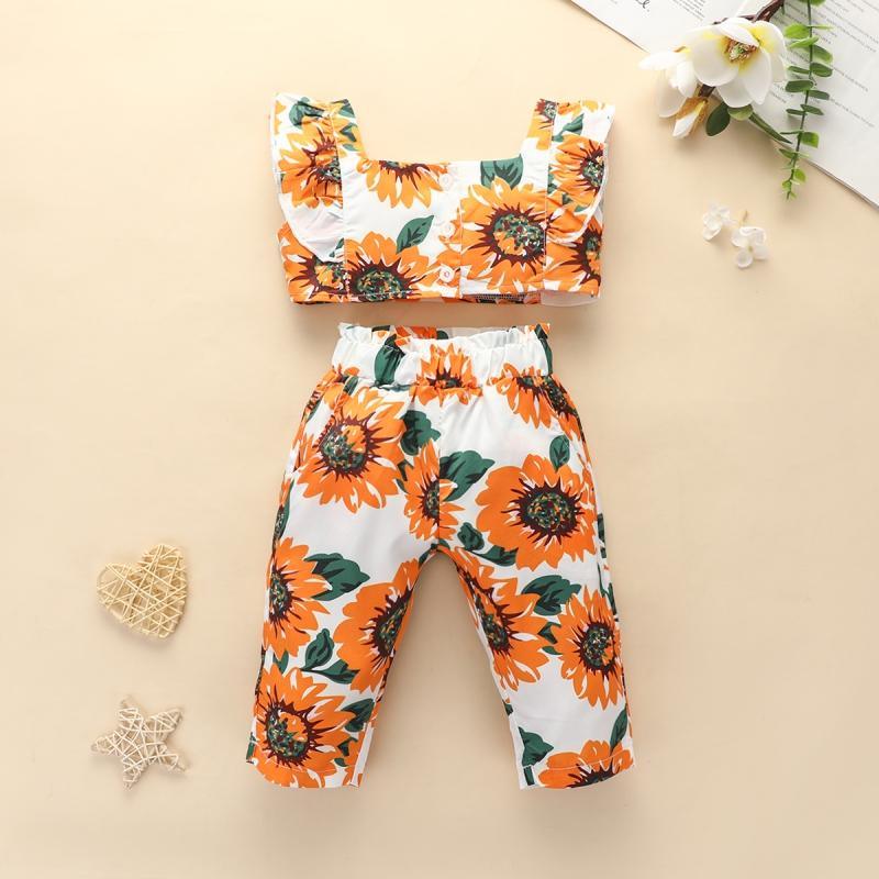 2-piece Sunflower Suit for Toddler Girl - PrettyKid