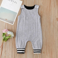 Baby Stripes Pattern Cotton Summer Jumpsuit Children's Clothing - PrettyKid