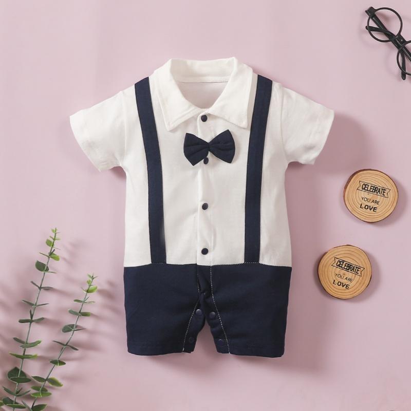 Baby Boy Gentleman Romper - PrettyKid