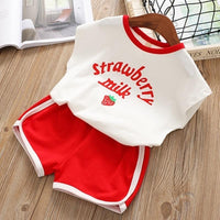 Grow Girl Strawberry Letter Top & Pink Shorts - PrettyKid