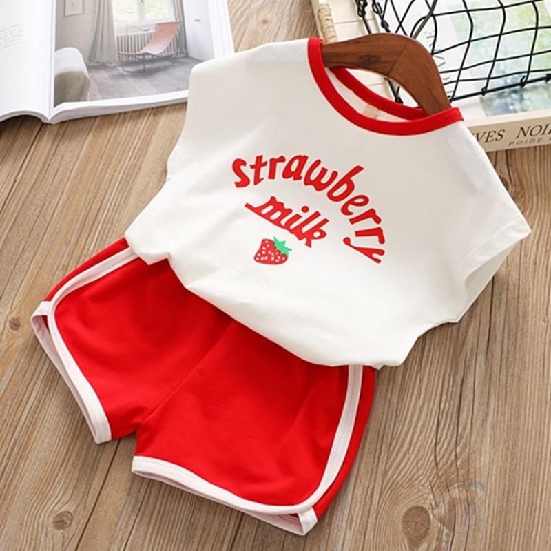Grow Girl Strawberry Letter Top & Pink Shorts - PrettyKid