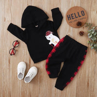 2-piece Bear Pattern Hoodie & Pants for Baby Boy - PrettyKid