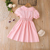 3-7years Toddler Girl Dresses Girls' New Dress Summer Children's Clothing Wholesale Pink Puff Sleeve - PrettyKid