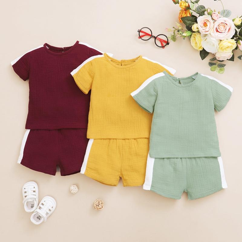 Baby Side Stripes T-Shirt & Shorts Children's Clothing - PrettyKid
