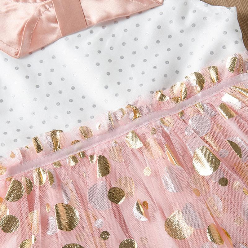 Wave Dot Gauze Dress for Toddler Girl - PrettyKid
