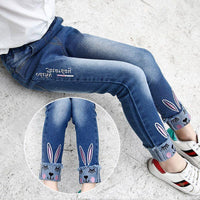 Rabbit Pattern Jeans for Girl - PrettyKid