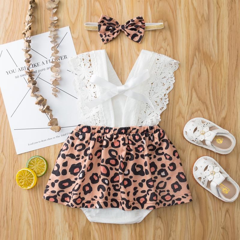 2-piece Leopard Bodysuit & Headband for Baby Girl - PrettyKid